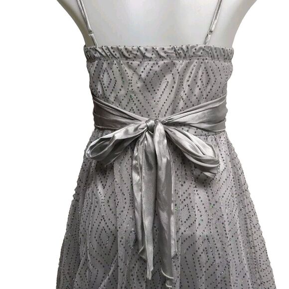 Sweetheart Neck Dress Empire Waist Balloon Prom Mini Bling Juniors Size 1 - Picture 5 of 8